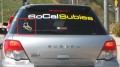 SoCalSubies.com Rear Window Vinyl Decal (White/Gold)