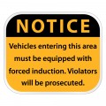 Forced Induction Only Notice Sign