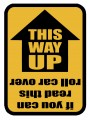 THIS WAY UP Window Decal (Black/Yellow)